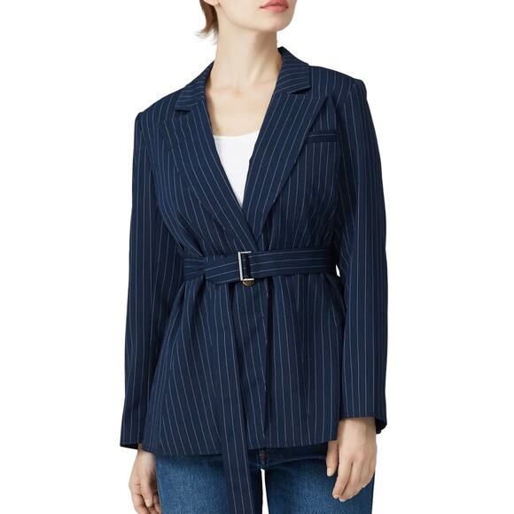 Jason Wu Eloquii Navy Pinstripe Blazer 14 - Picture 2 of 9